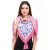 ZWILLINGSHERZ szögletes sál  Animal Print és virágos divat sál 3016Q-0609-22 rózsaszín/kék/zöld Méret: N