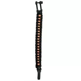   BRACE Paracord Karkötő-Survival cord Karkötő made of tearresistant 550 parachute cord  IB1015 fekete/narancssárga Méret: M