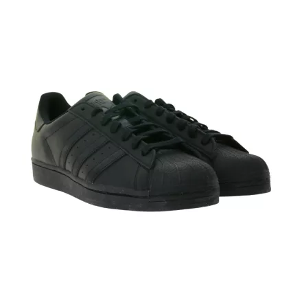 adidas Superstar Unisex férfi női edzőcipő edző cipő  Iconic kagyló Toe Design, ódi bőr alacsony-Top edzőcipő edző cipő EG4957 fekete Méret: 37_1_3