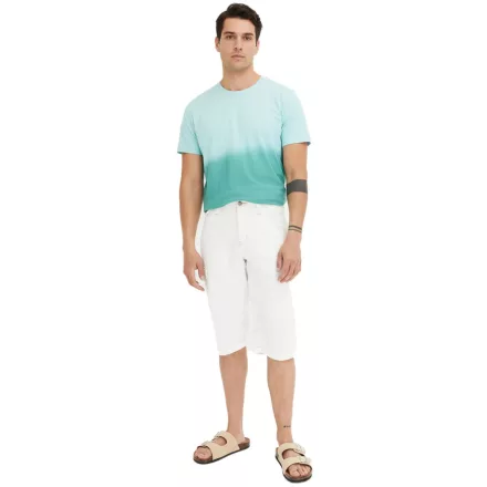 trendi férfi farmer bermuda rövidnadrág Sort Rövidnadrág  dekoratív Stitching, pamut Nadrág 928796 fehér Méret: 50