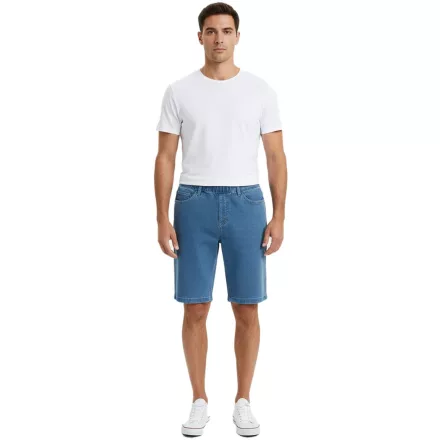 2-csomag férfi sztreccs húzó-On Farmer-bermuda rövidnadrág Sort Rövidnadrág, pamut Sort Rövidnadrág, Summer nadrág, 926836 kék/fekete Méret: 38