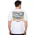 RE:fedett X HAMMER Horror férfi póló Curse of Frankenstein pamut Ing  nagyméretű vissza Print, kerek nyakú Ing RCSTC1 in fehér vagy fekete Méret: XL
