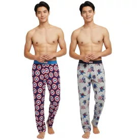   RE:fedett X MARVEL férfi Lounge nadrág  Amerika Kapitány vagy Marvel Characters PCMARV50 kék/piros vagy szürke Méret: XXL