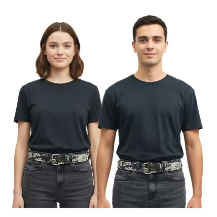 AC/DC Öv  an Australian rock szíj. bőr Öv, állítható alkalmi Öv, fekete. Méret: L