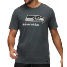 RE:fedett X NFL Seattle Seahawks férfi póló  Logo Print, pamut kerek nyakú, szürke vagy zöld Tie-Dye Méret: S
