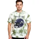 RE:fedett X NFL Seattle Seahawks férfi póló  Logo Print, pamut kerek nyakú, szürke vagy zöld Tie-Dye Méret: S
