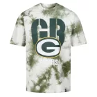 RE:fedett X NFL férfi póló  zöld Bay Packers Logo Print, pamut kerek nyakú in szürke vagy Tie-Dye zöld/fehér Méret: S