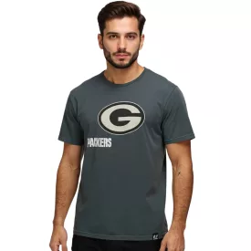   RE:fedett X NFL férfi póló  zöld Bay Packers Logo Print, pamut kerek nyakú in szürke vagy Tie-Dye zöld/fehér Méret: S