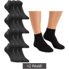 12 pár JACK & JONES nadrág Sock női edzőcipő Zokni, sport Zokni, pamut quarter Zokni 12260511 in fekete vagy szürke Méret: 35_38