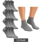 12 pár JACK & JONES nadrág Sock női edzőcipő Zokni, sport Zokni, pamut quarter Zokni 12260511 in fekete vagy szürke Méret: 35_38