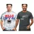 RE:fedett X NFL férfi póló bivaly Bills Logo Lettering Print pamut kerek nyakú Ing in szürke vagy Tie-Dye kék/fehér Méret: L