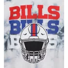 RE:fedett X NFL férfi póló bivaly Bills Logo Lettering Print pamut kerek nyakú Ing in szürke vagy Tie-Dye kék/fehér Méret: L