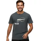 RE:fedett X NFL férfi póló bivaly Bills Logo Lettering Print pamut kerek nyakú Ing in szürke vagy Tie-Dye kék/fehér Méret: M