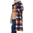 2 az 1-ben Kabát, Női kabát, Kismama viselet, Terhességi dzseki, Átmeneti kabát, Kék/Piros/Beige kockás vagy 936631 Zöld Méret:46