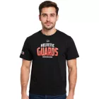 European League of Football Helvetic Guards férfi póló nyomtatott Fanwear in szürke, piros, vagy fekete Méret: XXL