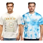 RE:fedett X NFL Miami Dolphins férfi póló  első Print, pamut Ing, RCNFL, ekrü-fehér vagy Tie-Dye kék Méret: M
