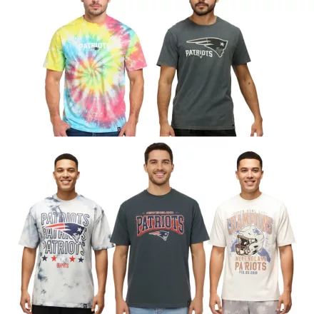 RE:fedett X NFL új England Patriots férfi póló  Various Prints, pamut Ing, fehér, kék, szürke, Multicolored Méret: L