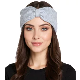   ZWILLINGSHERZ kötött Headband, Cashmere Headband, Headwear, elegáns kötött, Winter Headband, kiegészítő, 8007 világos szürke Méret: N