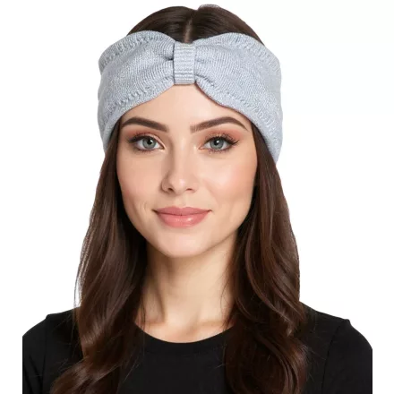 ZWILLINGSHERZ kötött Headband, Cashmere Headband, Headwear, elegáns kötött, Winter Headband, kiegészítő, 8007 világos szürke Méret: N