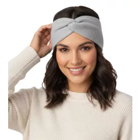   ZWILLINGSHERZ kötött Headband, Cashmere Headband, Headwear, elegáns kötött, Winter Headband, kiegészítő, 8007 világos szürke Méret: N