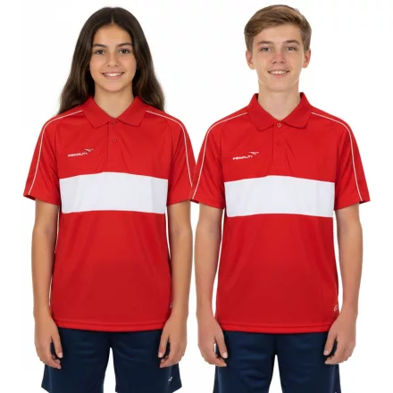 PENALTY Polo Matis Jr gyerek polo Ing made of quick-drying DRY ON anyag. sport Ing 310703-4300 piros/fehér Méret: 10_12