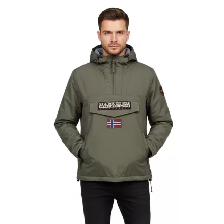 NAPAPIJRI Rainforest víz-Repellent Anorak dzseki kabát Kabát Winter dzseki kabát Kabát NP0A4GMCG0A1 Khaki zöld Méret: L