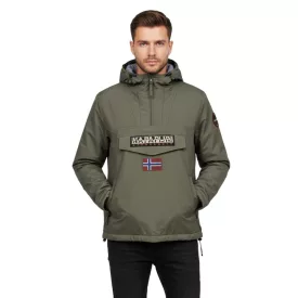   NAPAPIJRI Rainforest víz-Repellent Anorak dzseki kabát Kabát Winter dzseki kabát Kabát NP0A4GMCG0A1 Khaki zöld Méret: M