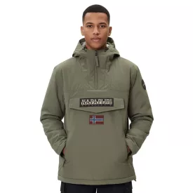   NAPAPIJRI Rainforest zseb 2 víz-Repellent Anorak dzseki kabát Kabát Winter dzseki kabát Kabát NP0A4GMDG0A1 Khaki zöld Méret: M