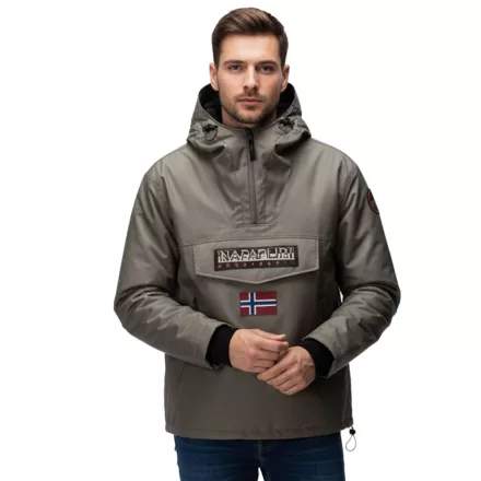 NAPAPIJRI Rainforest Next víz-Repellent Anorak dzseki kabát Kabát Outdoor dzseki kabát Kabát NP0A4IB9G0A1 sötét szürke Méret: L