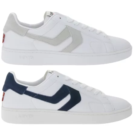 LEVI''S Swift női & férfi alkalmi edzőcipő edző cipő, bőr Overlay Look, fűző-Up Cipő 235658-846 fehér/Navy vagy fehér/szürke Méret: 44