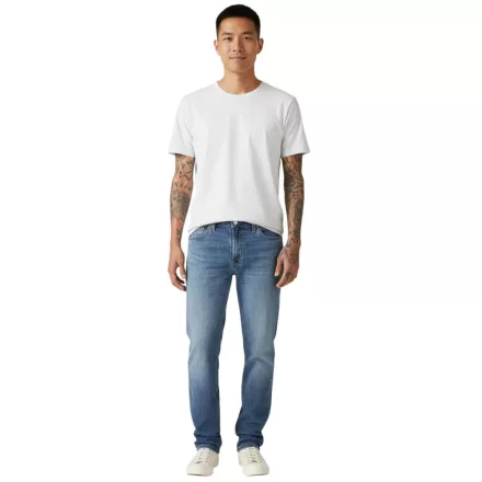 LEVI''S 511 vékony-Fit férfi Farmer, vékony farmer Nadrág, pamut Nadrág 04511-6106 "Med Indigo - Worn In Optom" - kék Méret: W28_L32