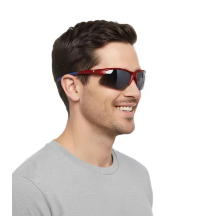 Champion sport napszemüveg férfiaknak, polarizált sport szemüveg, nyári szemüveg, 3. szűrőkategória, CU512803, Fekete/Piros Méret:N