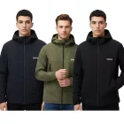 NAPAPIJRI A-Biois légáteresztő softshell dzseki férfiaknak - átmeneti dzseki kapucnival - Fekete, Khaki vagy Sötétkék Méret:L