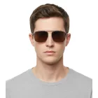 Champion Férfi Napszemüveg, Aviator Stílusú, Alkalmi Napszemüveg, Nyaraló Napszemüveg, Szűrő kategória 4, CU515204, Barna/Kék Méret:N