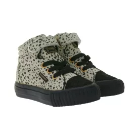   BRITISH KNIGHTS Dee Kisgyermek Félmagas Sneaker Mintával, Babaláncos Cipő Megerősített Orr-résszel B48-3728I-01 Bézs/Fekete Méret:22