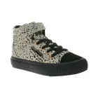 BRITISH KNIGHTS Dee Gyerek Mid-Top Sneaker pöttyös mintával, Lace-up cipő megerősített orral, B48-3728C-01 Bézs/Fekete Méret:29