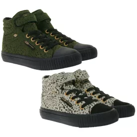   BRITISH KNIGHTS Dee gyerek'' Mid-Top edzőcipő edző cipő  Polka Dots - fűző-Up Cipő for gyerek és gyerek  Reinforced Toe - fekete/olivazöld zöld vagy bézs/fekete Méret: 29