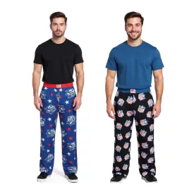   RE:fedett X NFL Shield és Stars Lounge nadrág férfi Pajama nadrág  NFL Logo pamut pizsama  kék vagy fekete Méret: XXL