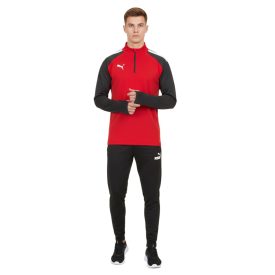   PUMA Teamliga 1/4 cipzár Top férfi pulóver Sustainable Training Ing  dryCELL Sport Ing 657236 01 piros Méret: XS