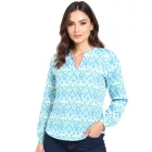 ZWILLINGSHERZ Joyful női Summer blúz tunika Ing  Ornaments 33236 narancssárga/rózsaszín/fehér vagy kék/rózsaszín/fehér/zöld Méret: L_XL