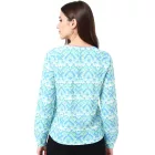 ZWILLINGSHERZ Joyful női Summer blúz tunika Ing  Ornaments 33236 narancssárga/rózsaszín/fehér vagy kék/rózsaszín/fehér/zöld Méret: L_XL
