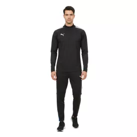   PUMA Teamliga 1/4 cipzár Top férfi pulóver Sustainable Training Ing  dryCELL Sport Ing 657236 03 fekete Méret: S