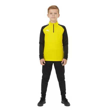 PUMA Teamliga 1/4 cipzár Top gyerek'' pulóver, Sustainable Training Ing  dryCELL, sport Ing 657237 07 sárga Méret: 164