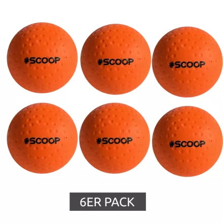 6-csomag SCOOP X-Treme Hockey Street Balls  Dimple Design - sport Equipment - fehér, zöld, rózsaszín, sárga, vagy narancssárga Méret: N