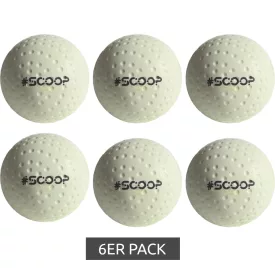   6-csomag SCOOP X-Treme Hockey Street Balls  Dimple Design - sport Equipment - fehér, zöld, rózsaszín, sárga, vagy narancssárga Méret: N