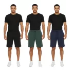 NORTH BEND Brendan férfi Sweat Sort Rövidnadrág, alkalmi bermuda rövidnadrág stílus  viszkóz és zseb 223450MMM fekete, zöld, vagy kék Méret: M