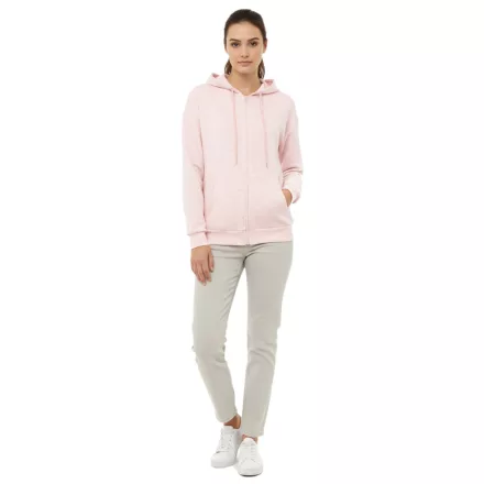 ZWILLINGSHERZ női Hooded cipzár-Up pulóver  zseb 46094-13 rózsaszín Méret: XL
