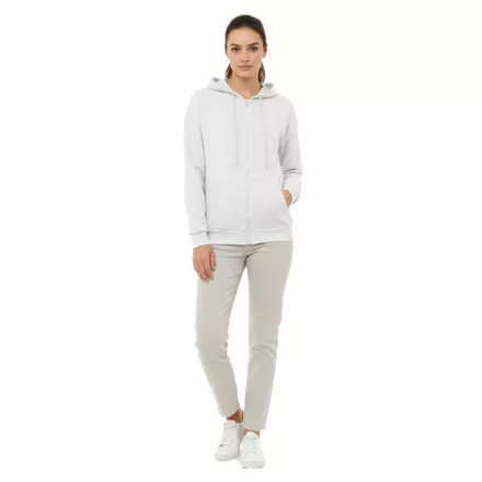 ZWILLINGSHERZ női Hooded cipzár-Up pulóver  zseb 46094-3 szürke Méret: M