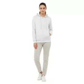   ZWILLINGSHERZ női Hooded cipzár-Up pulóver  zseb 46094-3 szürke Méret: S