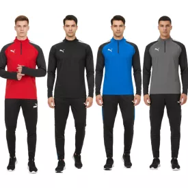  PUMA Teamliga 1/4 cipzár Top férfi pulóver Sustainable Training Ing  dryCELL Sport Ing 657236 piros, kék, fekete, vagy szürke Méret: XS